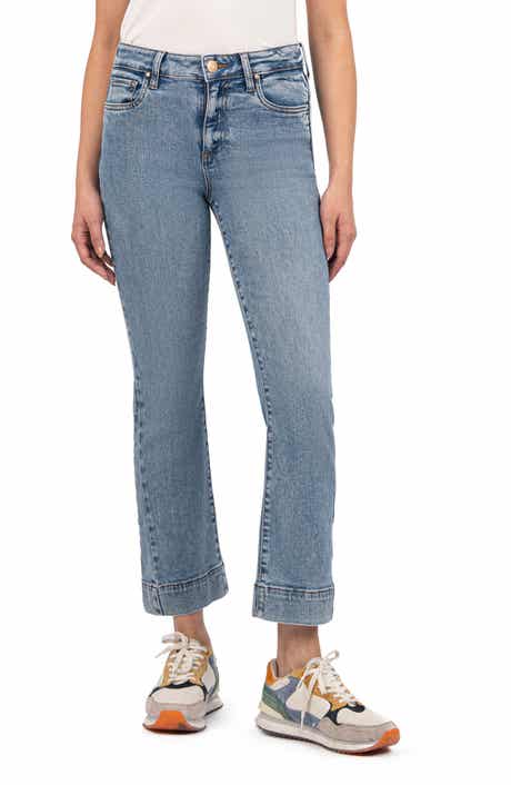 KUT from the Kloth Kelsey Crop Kick Flare Jeans