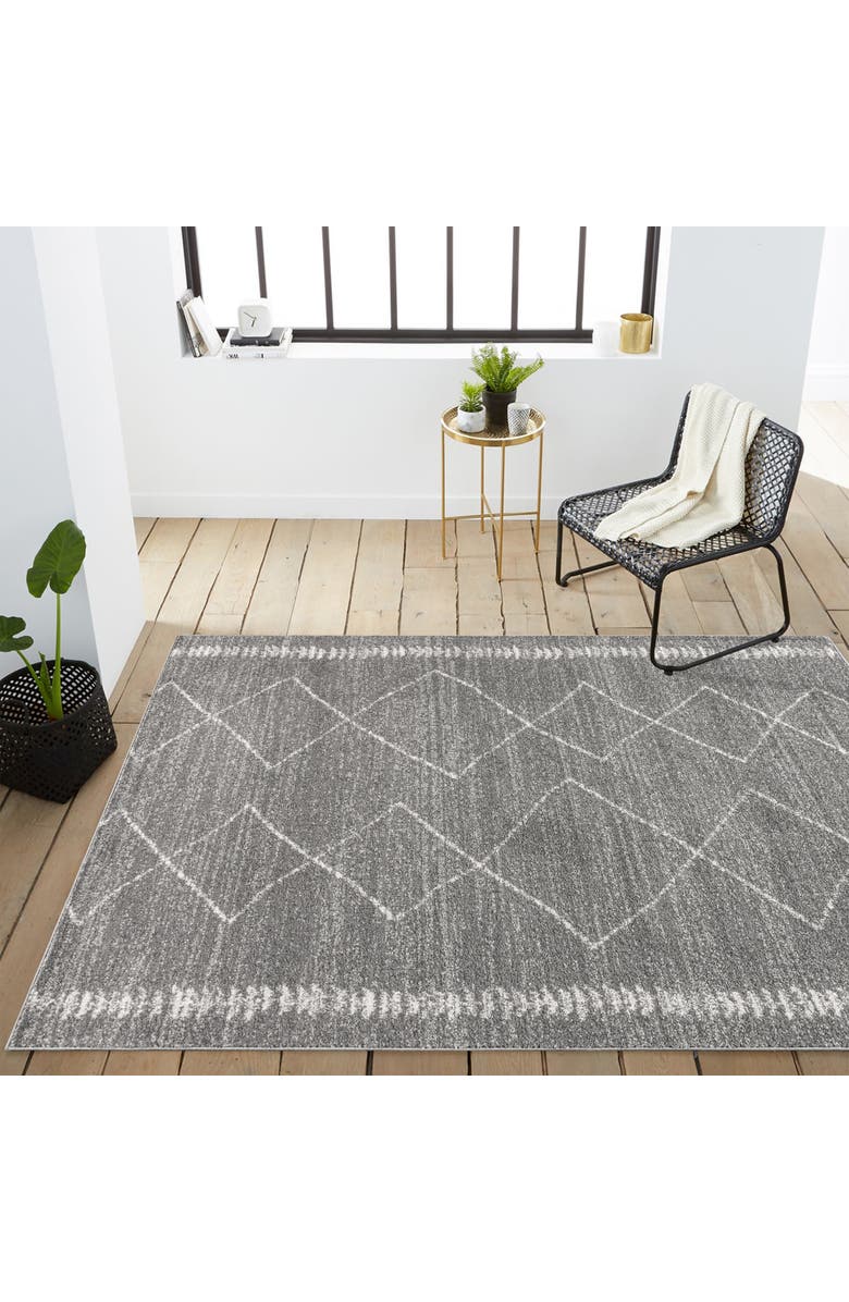 JONATHAN Y Zaina Moroccan Beni Souk Area Rug, Alternate, color, Gray/Cream