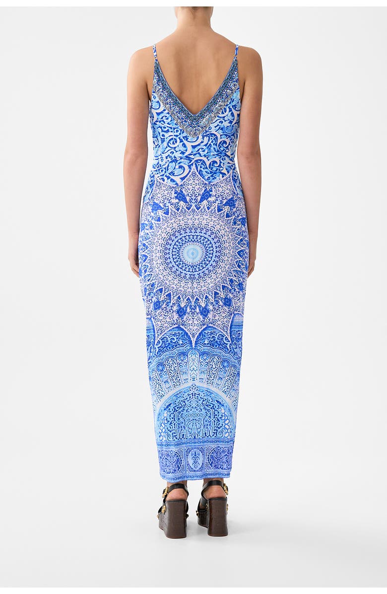 Camilla Strappy Dress With Twist Front, Alternate, color, The Bosphorous