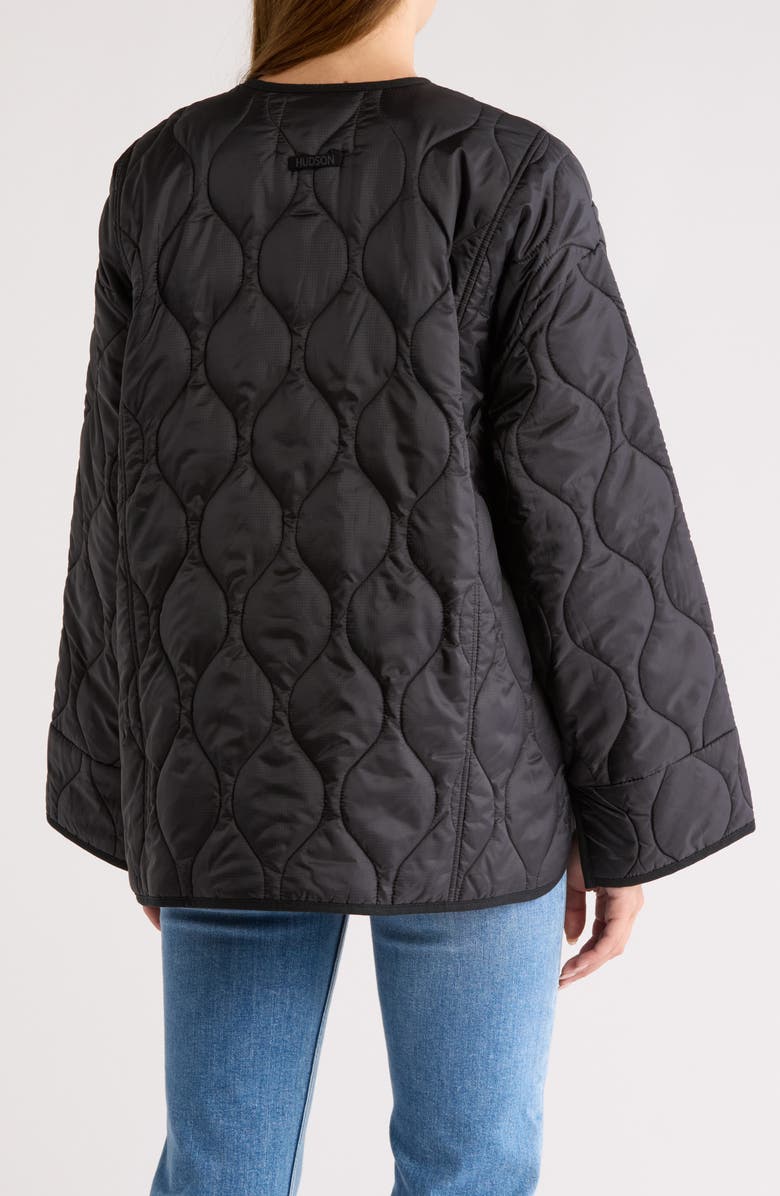 Hudson Jeans Oversized Liner Jacket, Alternate, color, Black