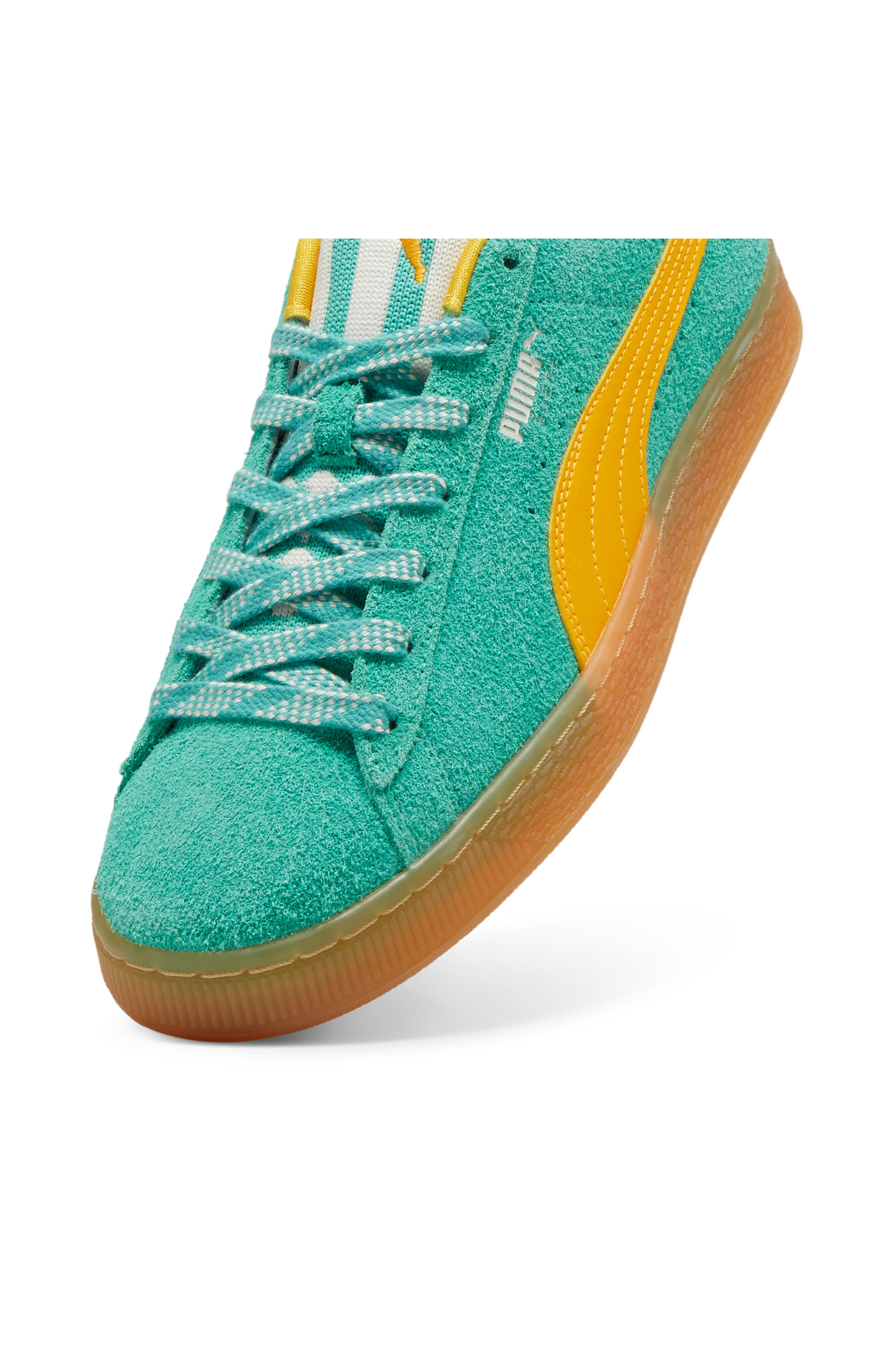 PUMA Suede Supertifo Low Top Sneaker, Alternate, color, Jade Frost-Gum