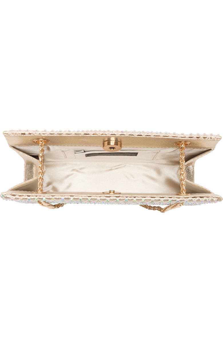 Jessica McClintock Phoenix Chain Clutch, Alternate, color, Honey