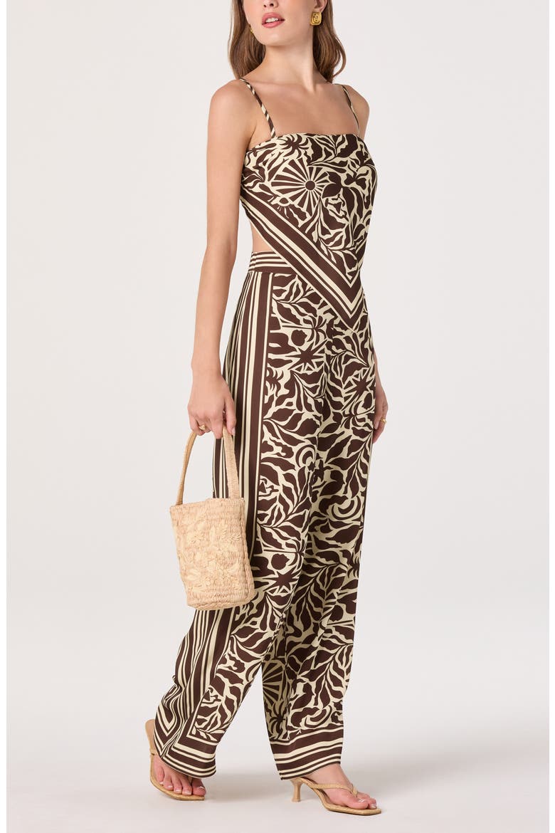 Eva Handkerchief Hem Top, Alternate, color, BROWN TROPICAL