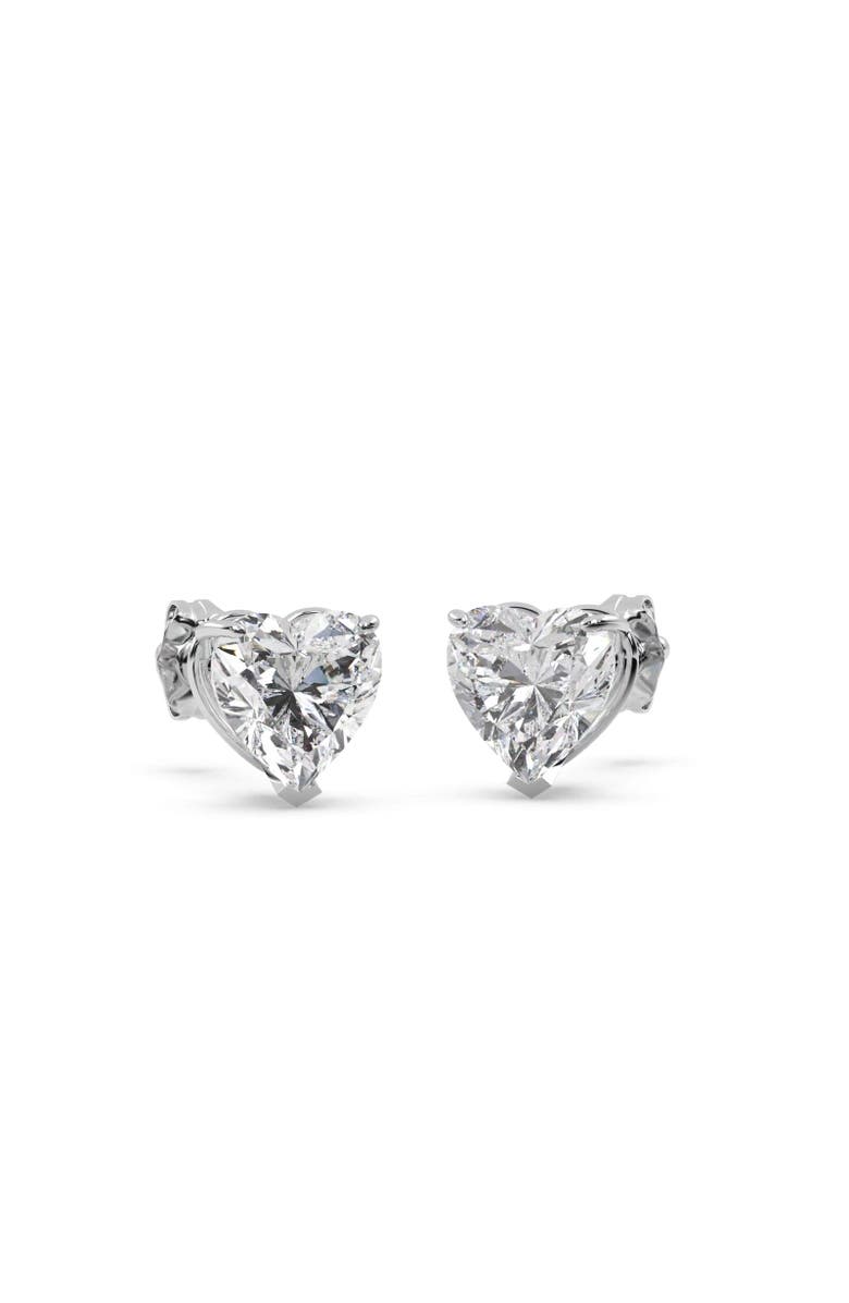 ALLUREZ 2.00ct Heart-Cut Diamond Stud Earrings 14kt, Alternate, color, White Gold