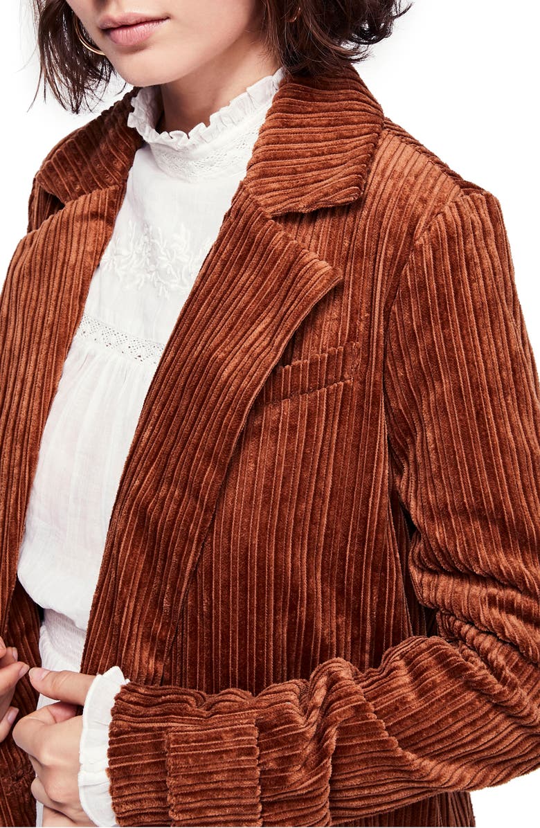 Free People Abbey Road Wide Wale Cotton Corduroy Duster Coat, Alternate, color, 