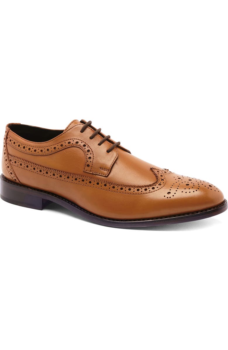 Anthony Veer Regan Wingtip Derby, Main, color, Walnut