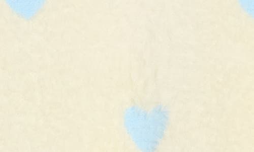 Nicole Miller Fluffy Heart Pullover Sweater In Neutral