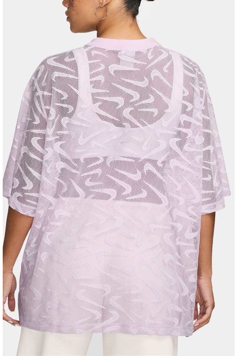 Sportswear Chill Logo Mesh Jersey, Alternate, color, 583 BLELIL/WHITE