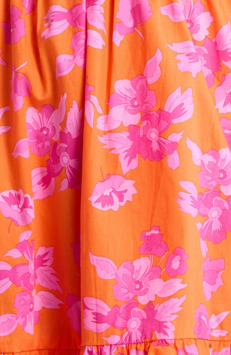 SUGARLIPS Cala Floral Alycia Smocked Cotton Maxi Sundress, Alternate, color, Orange-Pink-Multi