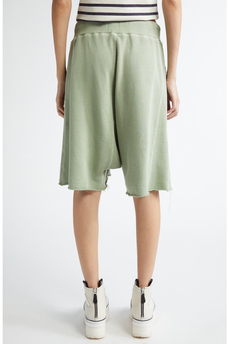 Crossover Sweat Shorts, Alternate, color, LIGHT OLIVE