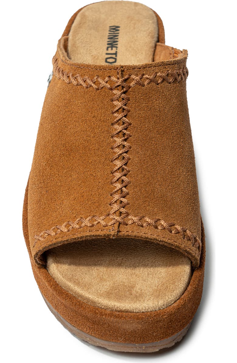 Minnetonka Paislee Wedge Sandal, Alternate, color, Brown