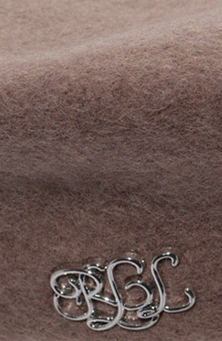Lauren Ralph Lauren Classic Wool Beret With Script Logo, Alternate, color, Taupe
