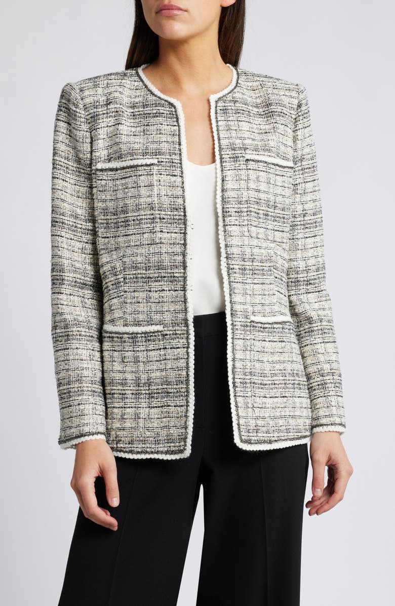 KOBI HALPERIN Tweed Jacket, Main, color, Ivory Multi
