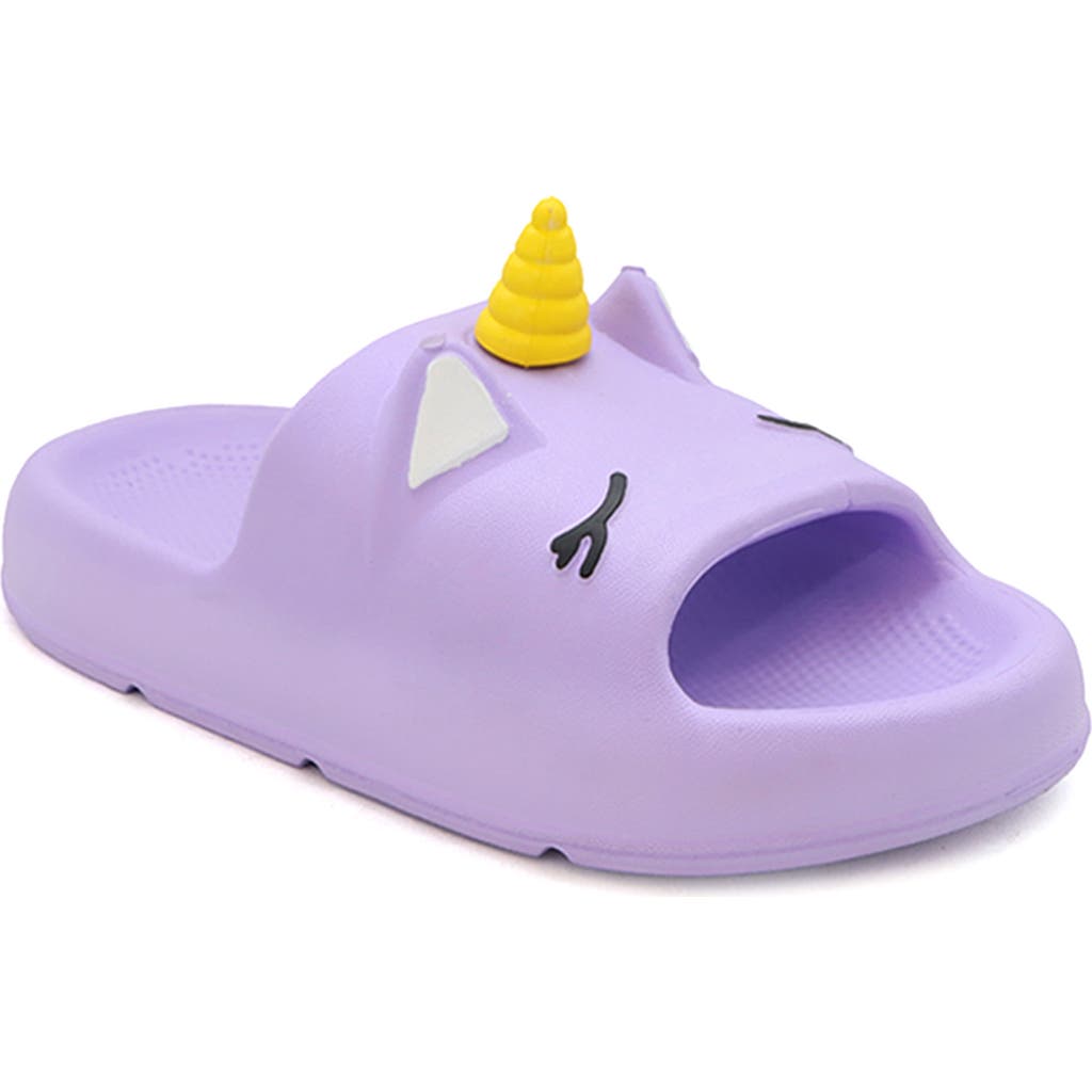 Shop Yoki Kids' Unicorn Slide Sandal In Lavender