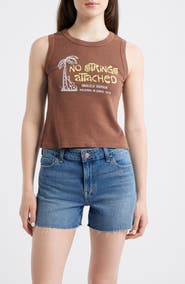 Daydreamer No Strings Attached Graphic Shrunken Tank