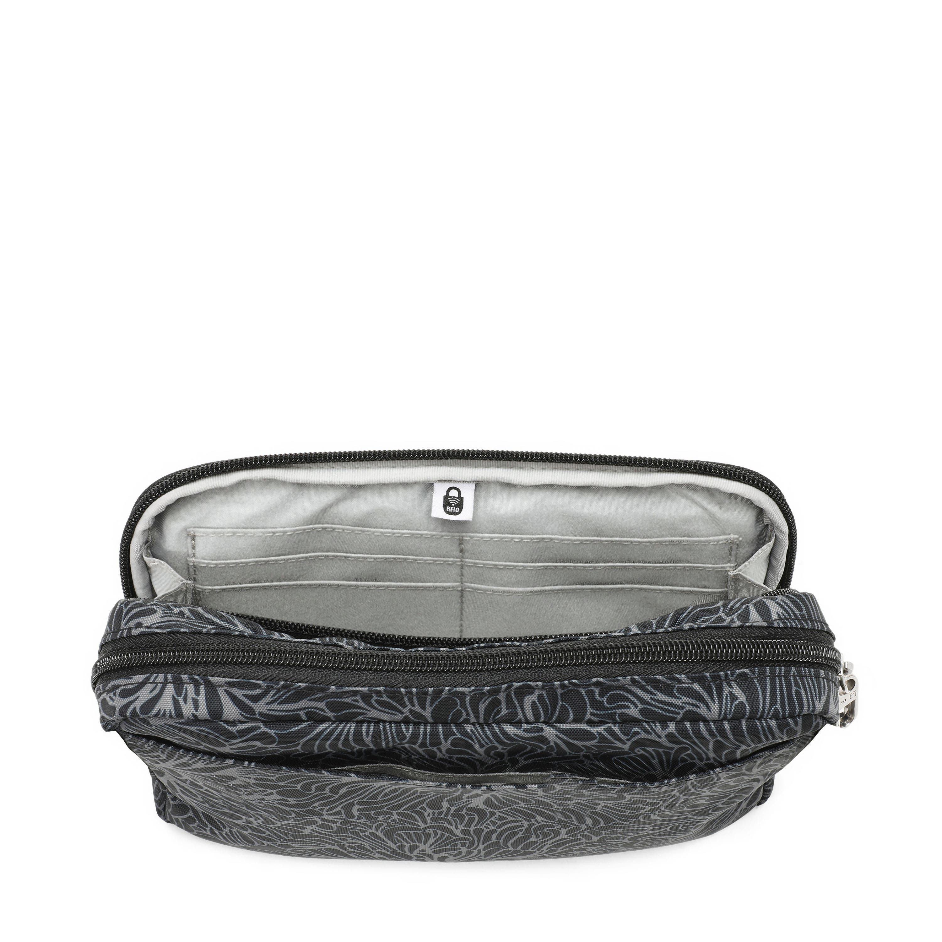 Securtex Journey Anti-Theft Belt Bag, Alternate, color, Midnight Blossom Print