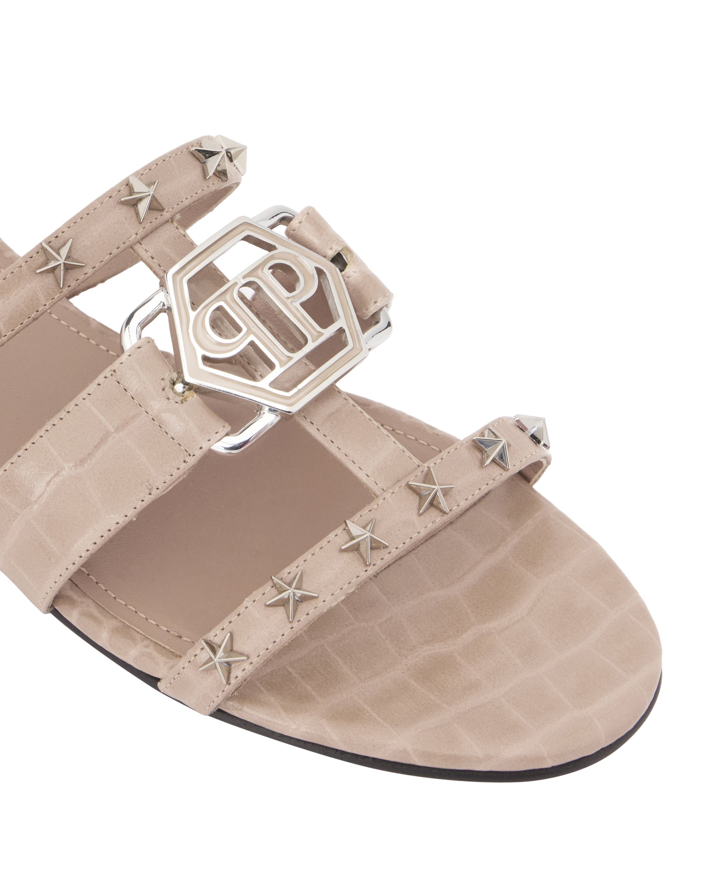 Cocco Print Slides Stars Hexagon Women, Alternate, color, beige