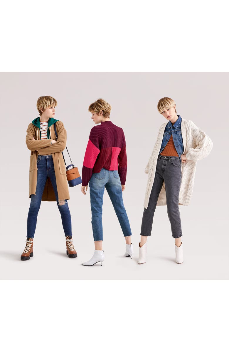 Topshop Long Open Front Cardi, Alternate, color,