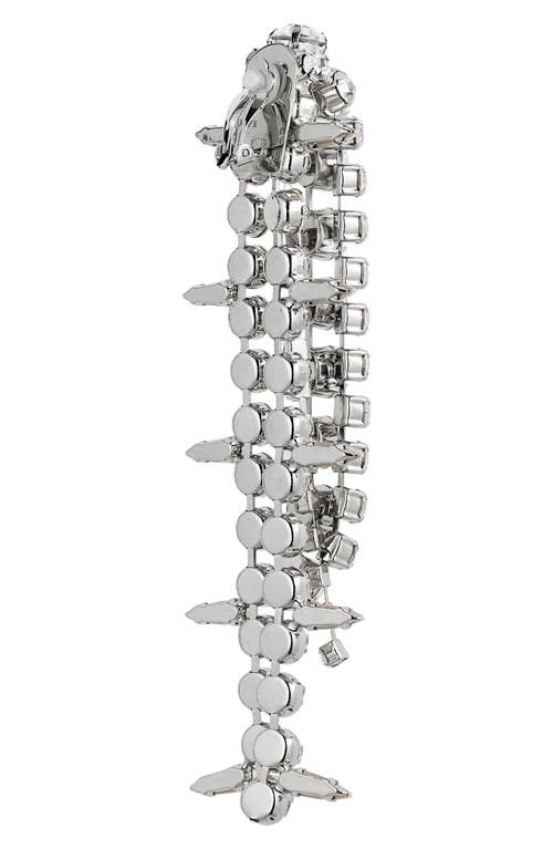 Area Crystal Fringe Front/back Drop Earrings In Metallic