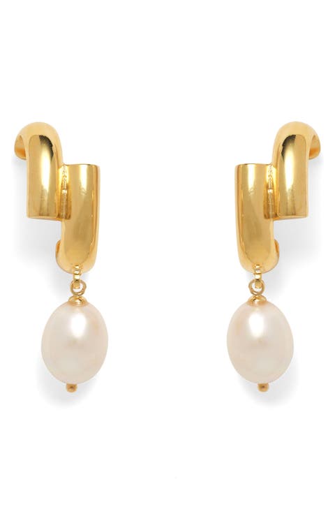 Cultured Pearl Shift Earrings