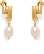 Lady Grey Cultured Pearl Shift Earrings