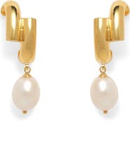 Lady Grey Cultured Pearl Shift Earrings