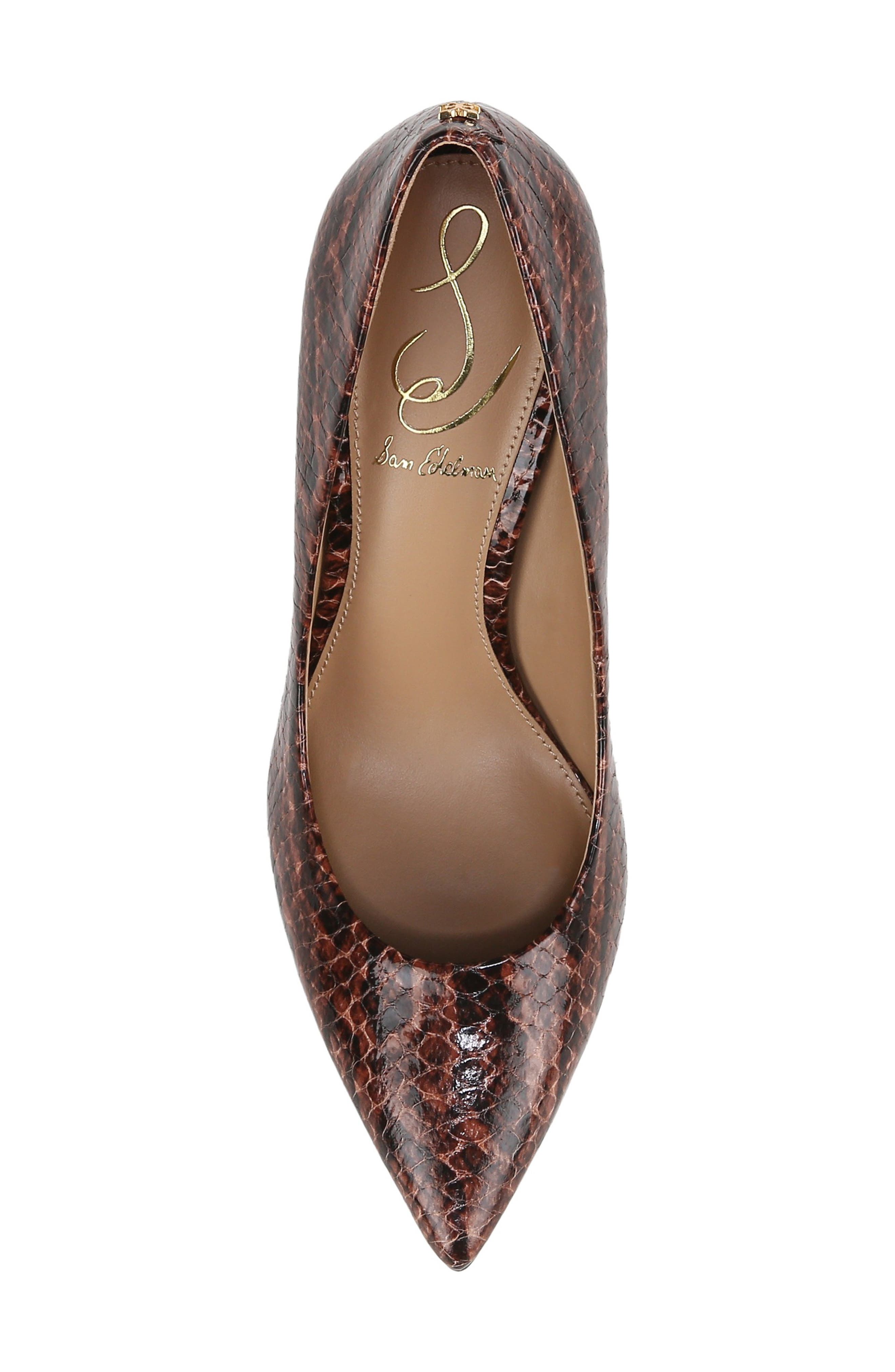 Sam Edelman Hazel Pointed Toe Pump, Alternate, color, Stable Brown