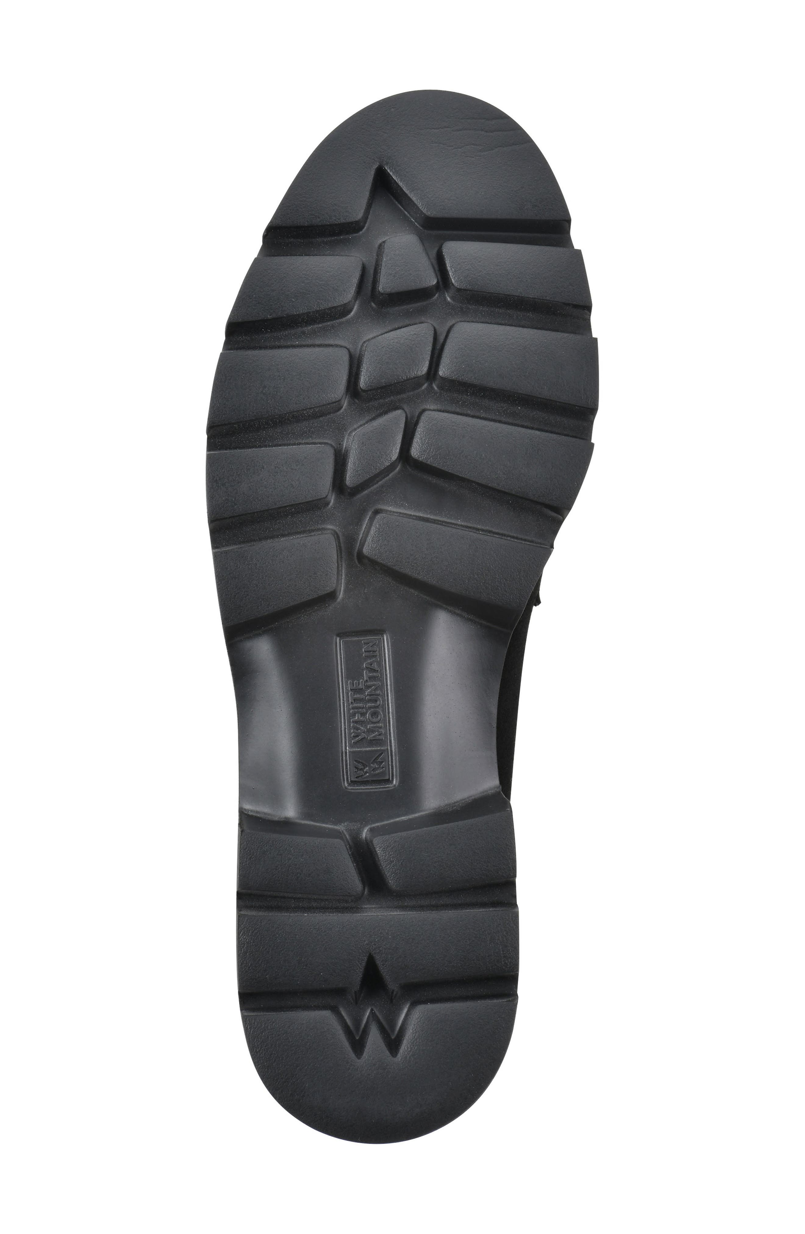 White Mountain Footwear Gunner Lug Sole Platform Loafer - Wide Width, Alternate, color, Black/ Suede