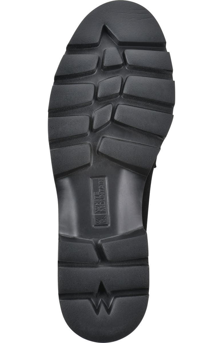 White Mountain Footwear Gunner Lug Sole Platform Loafer - Wide Width, Alternate, color, Black/ Suede