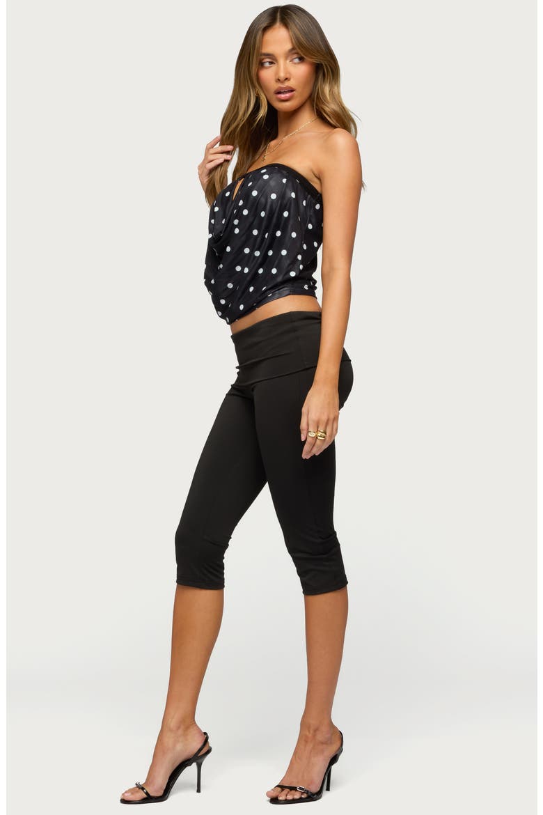Jaclyn Polka Dot Strapless Mesh Top, Alternate, color, BLACK-AND-WHITE