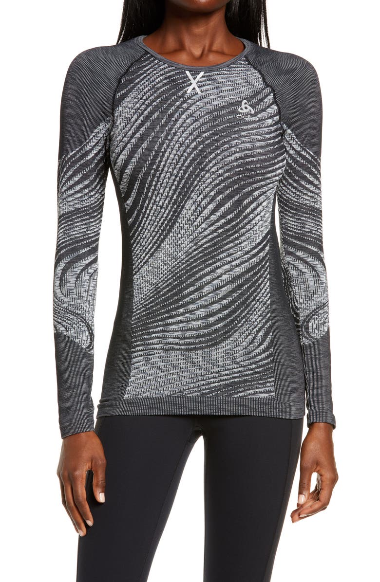 Odlo Blackcomb Long Sleeve Base Layer Top, Main, color, 