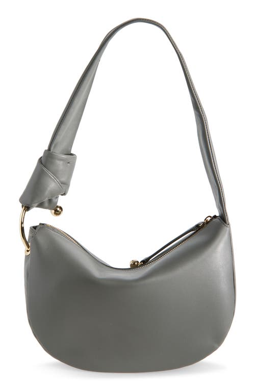 Strathberry Mini Halo Leather Shoulder Bag In Gray
