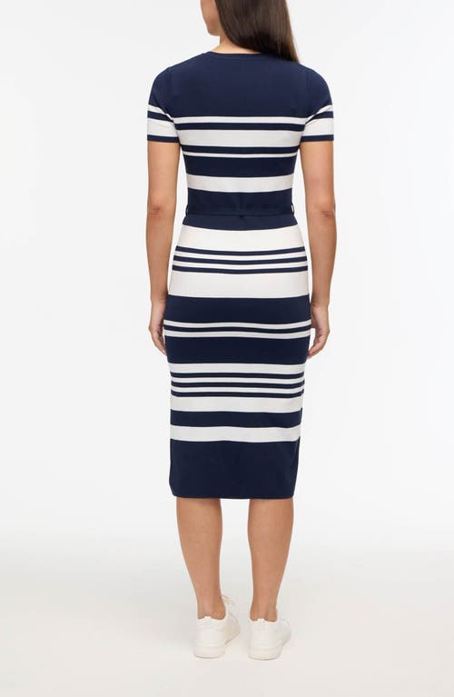 ELLEN TRACY ELLEN TRACY STRIPED SWEATER DRESS 