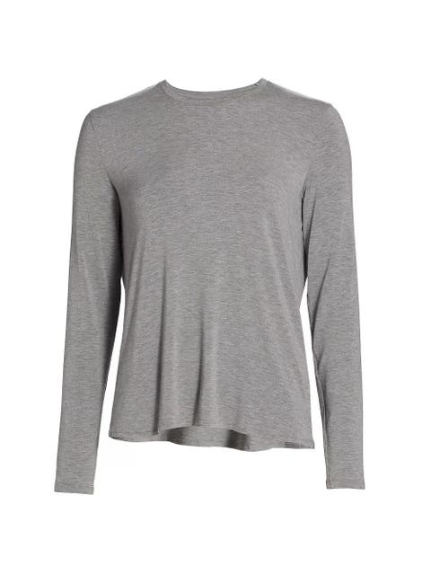 Soft Touch Semi Relaxed Long Sleeve Crewneck T-Shirt