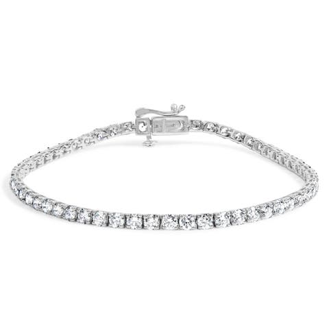 14K Gold 5.0 Cttw Lab Grown Diamond Tennis Bracelet