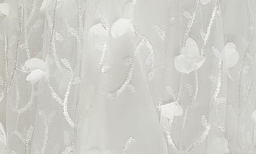 Dessy Collection Floral Embroidered Gown In Ivory