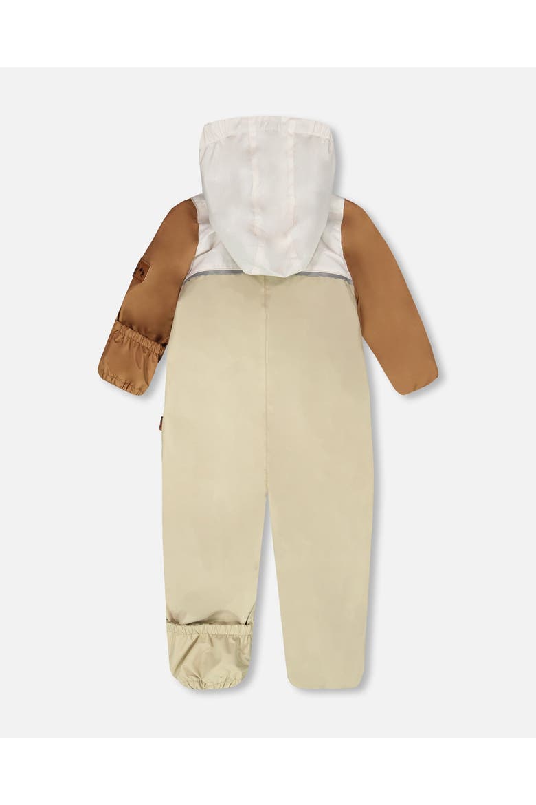 Mid-Season One-Piece Outerwear with Hat, Alternate, color, Beige