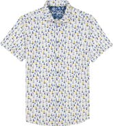 Robert Graham Transpacific Knit Short Sleeve Button-Up Shirt