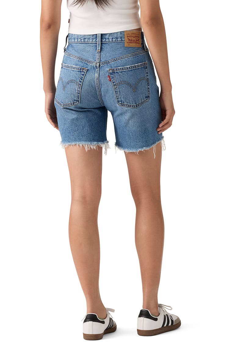 501® Mid Thigh Denim Cutoff Shorts, Alternate, color, BLOW BIG HORNS