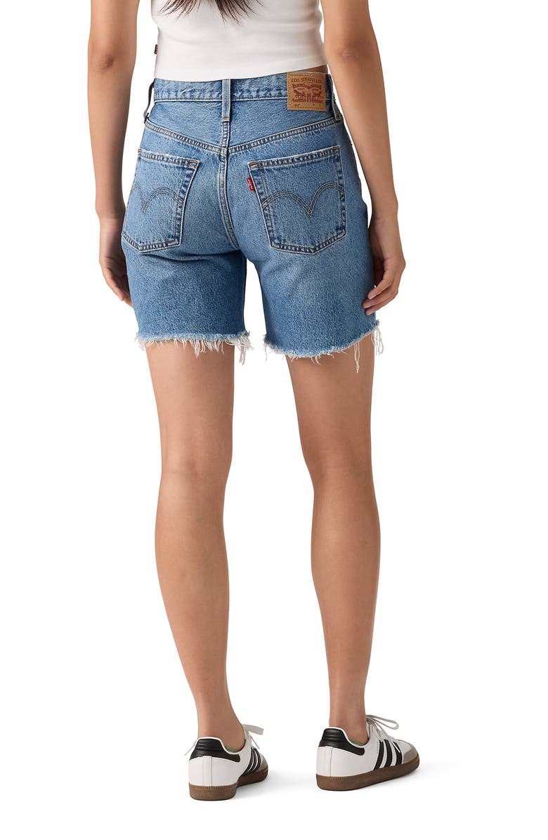 Levi's 501<sup>®</sup> Mid Thigh Denim Cutoff Shorts, Alternate, color, Blow Big Horns