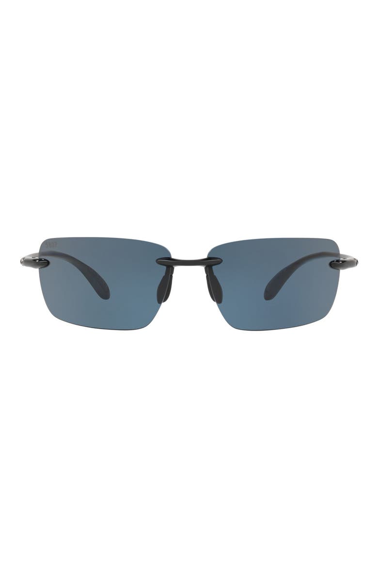66mm Polarized Sunglasses, Main, color, BLACK