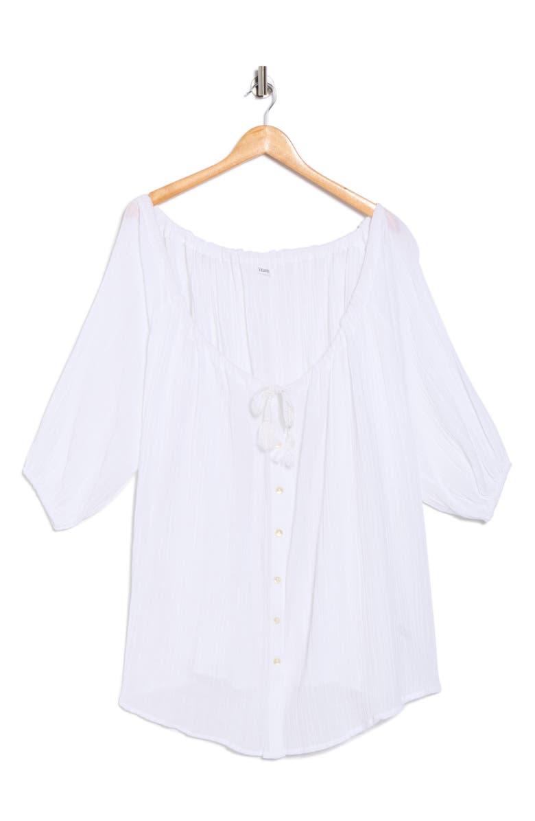 Vitamin A<sup>®</sup> Costa Cover-Up Shirtdress, Alternate, color, White