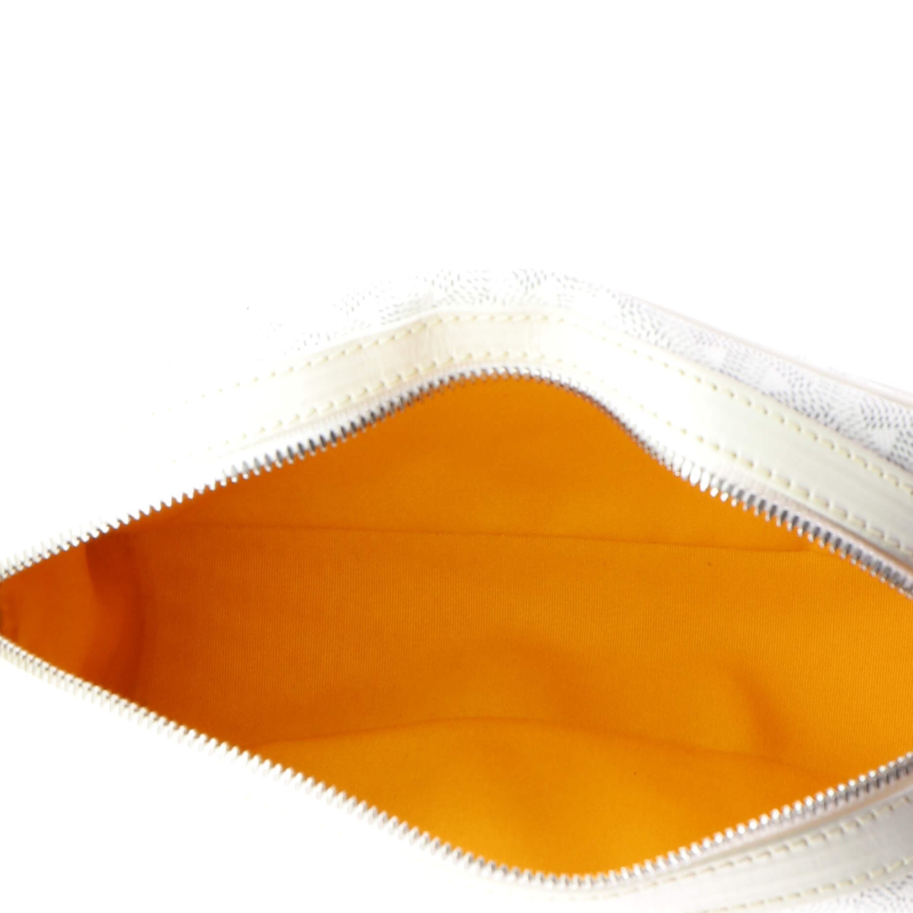 Pre-Owned Goyard Cap Vert Bag Coated Canvas, Alternate, color, White