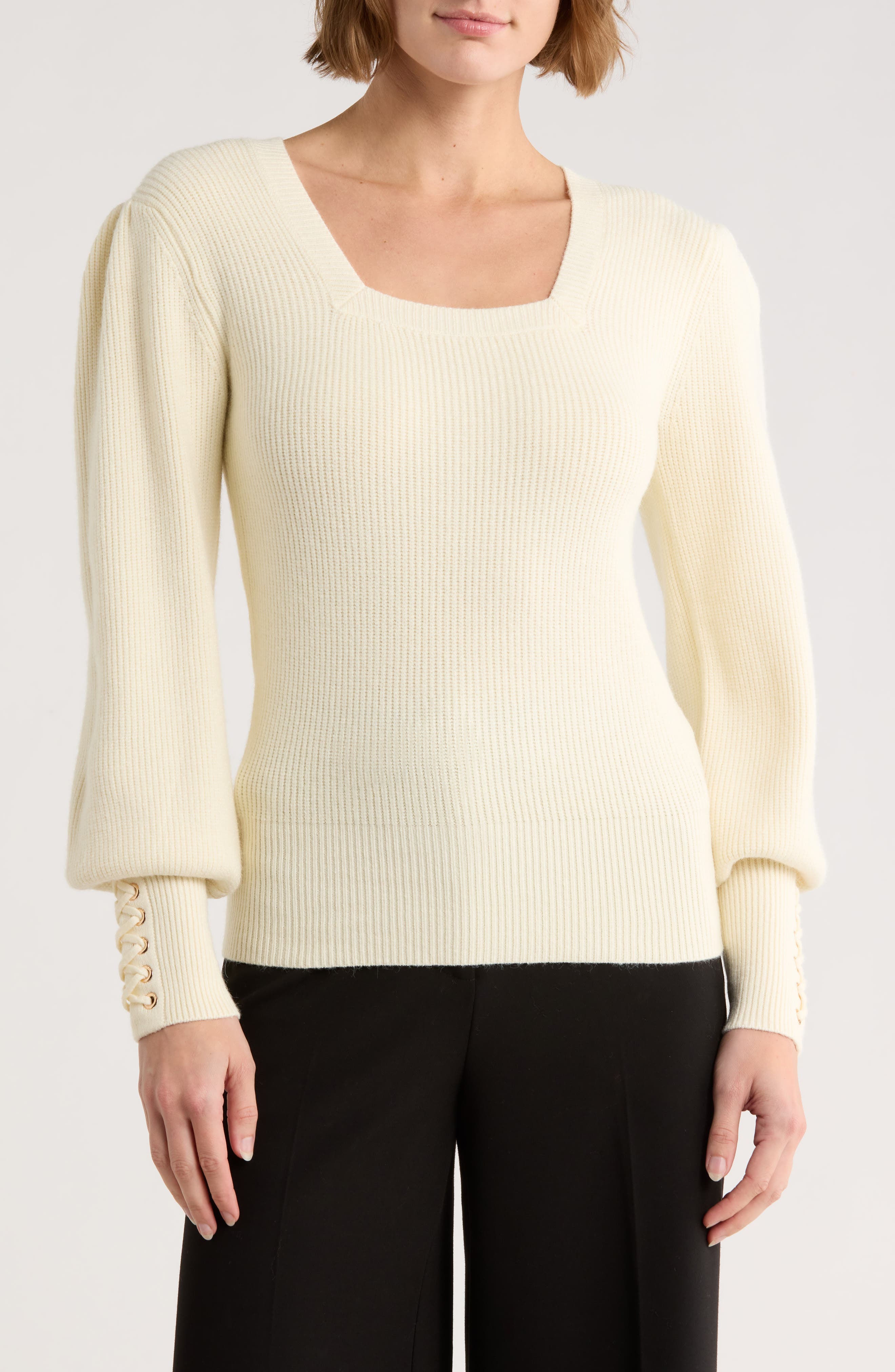 Whipstitch Sleeve Sweater - image 3
