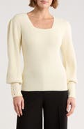 Love Token Whipstitch Sleeve Sweater