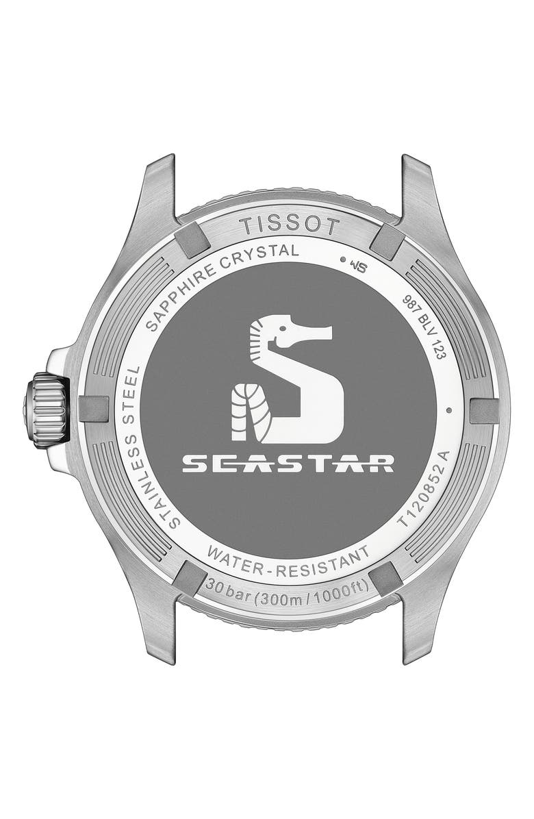 Tissot Seastar 1000 GMT Bracelet Watch, 40mm, Alternate, color, Silver