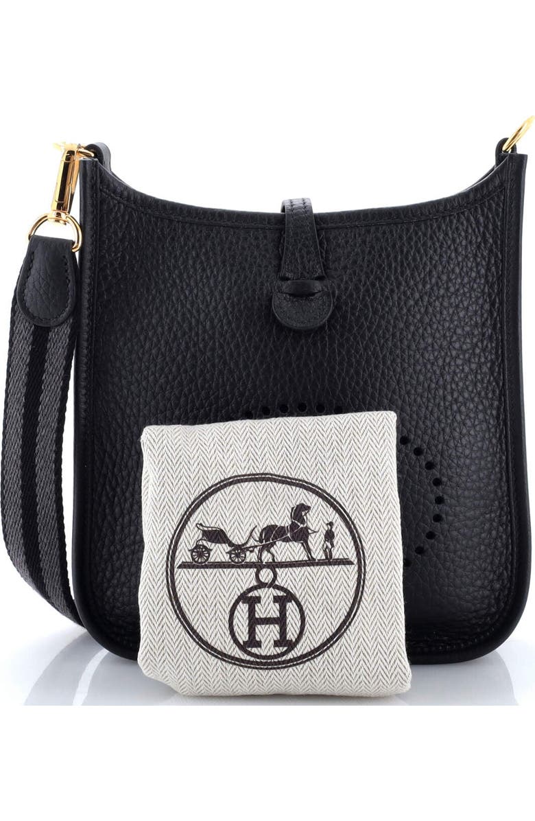 Pre-Owned Hermes Evelyne Bag Gen III Clemence TPM, Alternate, color, Noir