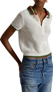 Polo Ralph Lauren Pointelle Knit Short Sleeve Polo