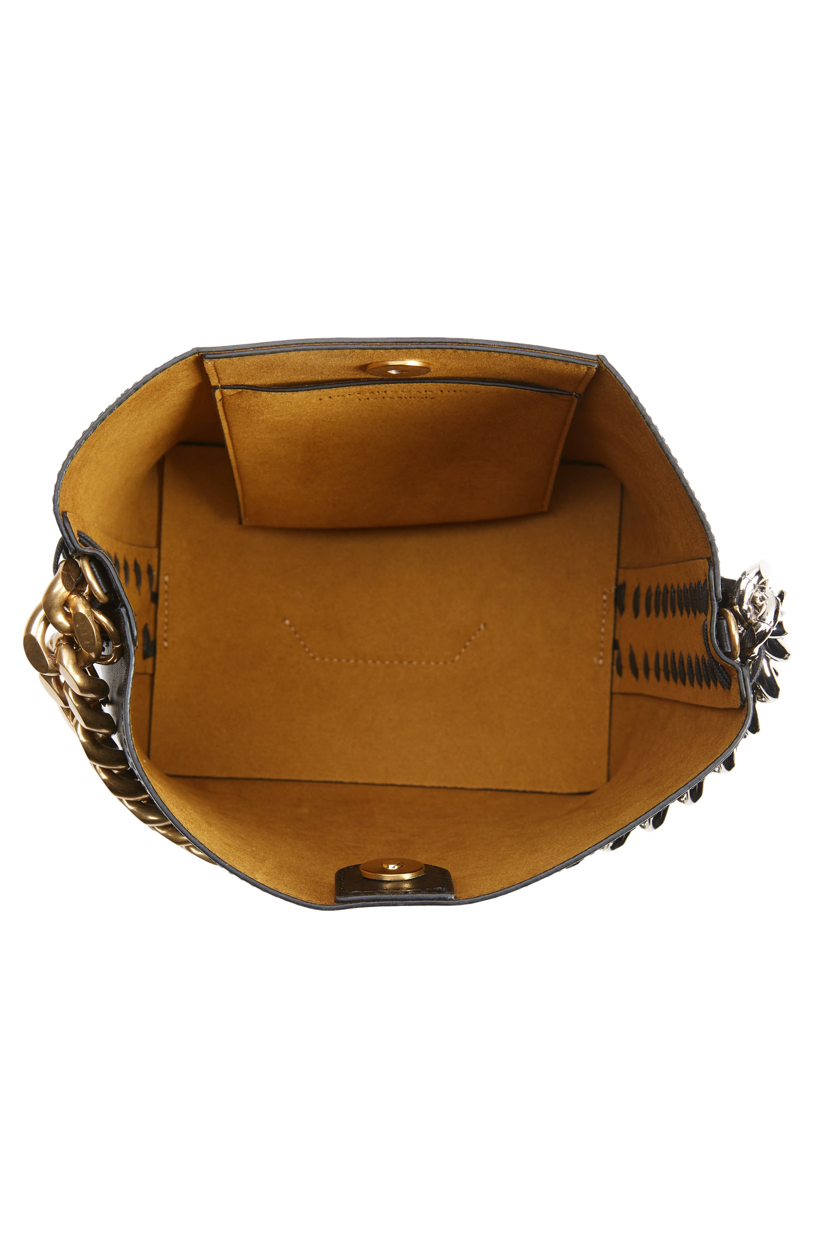 Stella McCartney Frayme Faux Leather Bucket Bag, Alternate, color, 