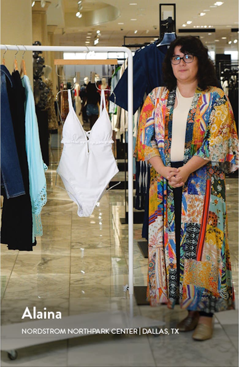 Frill Plunge One-Piece Swimsuit, sales video thumbnail